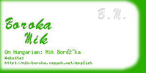 boroka mik business card